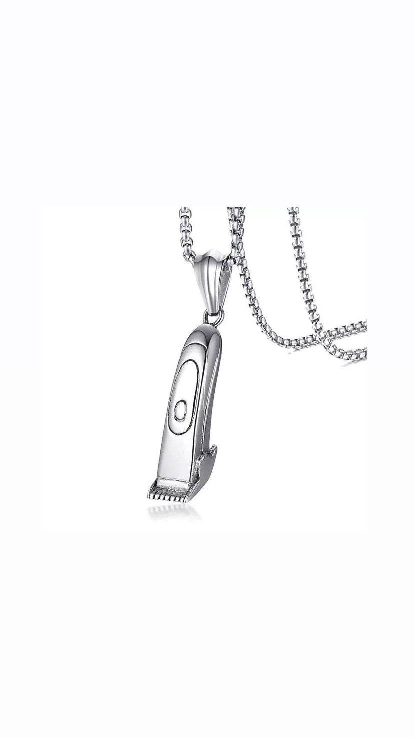 Barber "CLIPPER" nyaklánc - ezüst színű fém