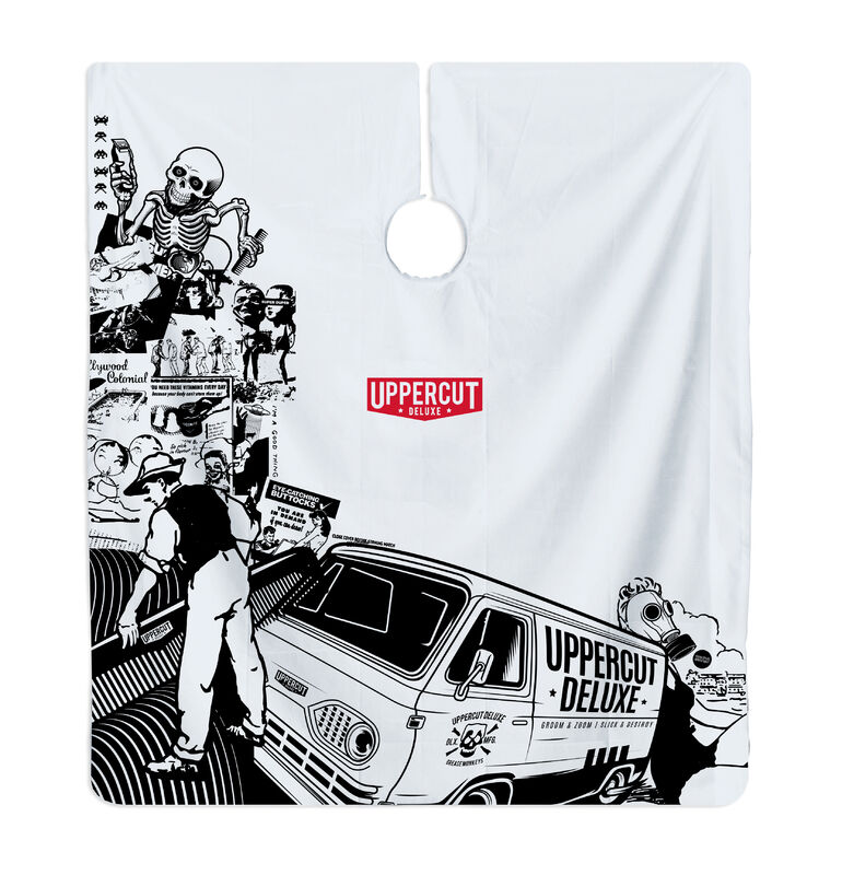 UPPERCUT DELUXE - COLLAGE BARBER CAPE BETERÍTŐ